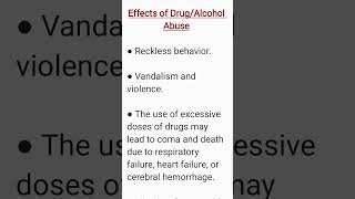 What are the Effects of Drug Alcohol Abuse Class 12 Biology Chapter 8 [upl. by Fredie601]