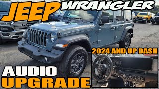 2024 JEEP WRANGLER AUDIO UPGRADE  HOW TO INSTALL DASH AND LOWER POD SPEAKERS  AMP AND POWERED SUB [upl. by Brost]