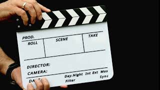 Free Stock Video Person Using a Clapper Board Movie HD [upl. by Terencio]