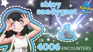 ♡ SHINY SANDYGAST in 4006 ENCOUNTERS Pokemon Sword ♡ [upl. by Ettennahs929]