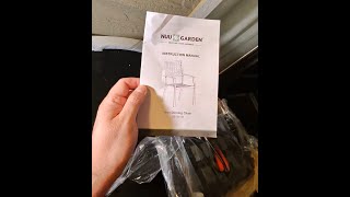 Patio Chairs Unboxing amp Assembly Nuu Garden DB13402 [upl. by Aiclid]