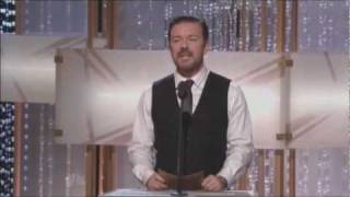 Ricky Gervaiss performance at the Golden Globes offends Jon Stewart [upl. by Giralda295]