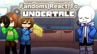 ▪︎  Different Fandoms React To Undertale  ▪︎  GL2RVGacha Life 2 Reaction Video  Read desc [upl. by Lekim384]