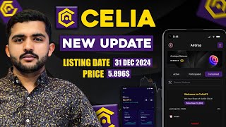 Celia New Update  Celia Airdrop  Celia Price Celia mining listing date [upl. by Aduhey]