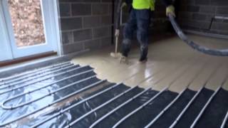 Underfloor Heating and Flowing Screed Install [upl. by Enytsuj]