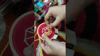 spider net😜button hole stitchhandembroidery shortvideo ❤️❤️❤️❤️ [upl. by Huoh]