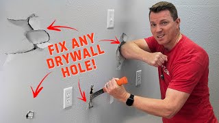 How to Fix Holes in Drywall  4 Easy Methods [upl. by Ennahgiel670]