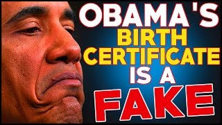 President Obamas BIRTH CERTIFICATE Is A FAKE  New Evidence Proves [upl. by Fasano]