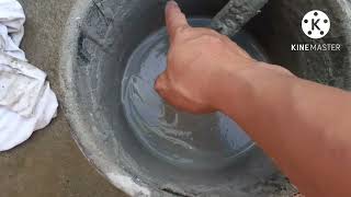 Applying SUPER THOROSEAL Waterproo Coating  Concrete Pond  Fish Pond  Tilapia farming [upl. by Egwan]