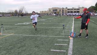 2022 NE Football Showcase 94 WRDE Jesse Laviola HaddamKillingworth HS [upl. by Arluene]