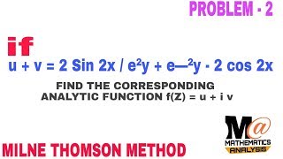 Milne Thomson method solved problems  problem  2 [upl. by Eitsim]