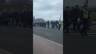 PETERHEAD REMEMBRANCE DAY Peterhead Remembrance Parade LestWeForget RemembranceDay [upl. by Aelc]