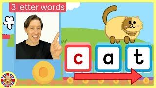 3 letter words phonics soundLearn to readat word familyfirst wordCVCletterskidslearningkids [upl. by Asus877]