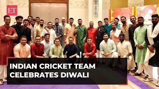 Indian cricket team celebrates Diwali extends greetings to people on festival of lights [upl. by Molli]