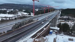 Baustelle auf A1 Brückenteil wiegt 15000 Tonnen [upl. by Oberstone]