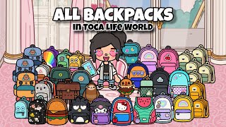 ALL BACKPACKS IN TOCA BOCA TOCA LIFE WORLD  Toca Boca Secrets  NecoLawPie [upl. by Figge]