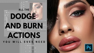 All the DODGE and BURN actions you will ever need for SKIN RETOUCHING  Easy to follow tutorial [upl. by Wieren]