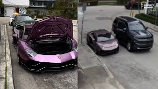 Bandman Kevos Lamborghini Aventador Gets Robbed In Broad Daylight HD Caught On Camera [upl. by Nifares563]