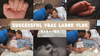 THE BIRTH OF OUR BABY BOY  unexpected Unmedicated VBAC Birth Vlog  NAME REVEAL💙 [upl. by Aldon]