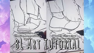 𝘽𝙇𝙔𝙖𝙤𝙞 𝘼𝙧𝙩 How to Draw a Shoe Stepping Over Someones Trousers [upl. by Rubinstein]