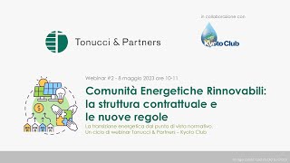 2  Comunità Energetiche Rinnovabili la struttura contrattuale e le nuove regole [upl. by Mail]