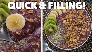 High Protein Acai Bowl  Easy Healthy Dessert [upl. by Saitam]