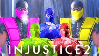 INJUSTICE 2  Klassic MK DIALOGUES Mk1Mk3 Complete Epic Sets [upl. by Suiravaj]