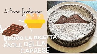 TORTA CAPRESE AL CIOCCOLATO  FACILISSIMA [upl. by Maribeth394]