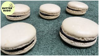 How to make French Macarons Macarons with chocolate ganacheButterbuds [upl. by Oivatco]