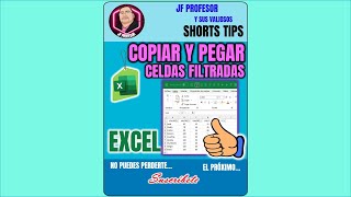 🚀Copiar Pegar con Celdas Filtradas en EXCEL  SHORTS [upl. by Ahsenak]