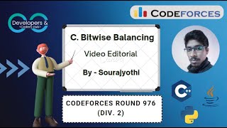 C Bitwise Balancing  Codeforces Round 976 Div 2  Codeforces  DCC NITA [upl. by Saoj]