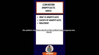 CCRN Study guide review for anaphylactic shock [upl. by Mast]