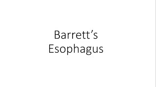 Barretts Esophagus  For Medical Students [upl. by Nepean]