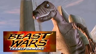 Dinobot Challenges Optimus Primal  Beast Wars S1E1 [upl. by Yenots]