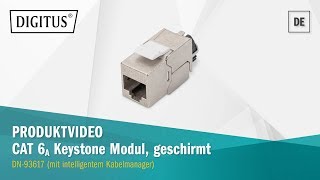 DIGITUS® CAT 6A Keystone Modul geschirmt werkzeuglos intelligenter Kabelmanager DN93617 [upl. by Sherourd250]