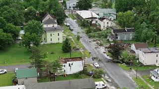 Aerial footage shows storm damage in Canastota NY [upl. by Renaxela571]