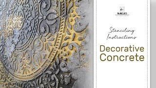 6 Easy Steps  Stenciling Instructions Decorative Concrete  Creative Stencil Pattern Application [upl. by Hanima]