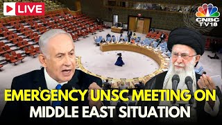 Iran Vs Israel LIVE UN Emergency Security Council Meeting Over Irans Attack on Israel  N18G [upl. by Sears140]