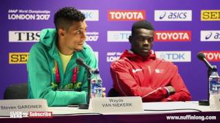 WAYDE VAN NIEKERK SAYS HE WISHES HE COULD GIVE ISSAC MAKWALA HIS MEDAL Nuffin Long Athletics [upl. by Cohla]