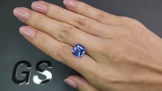 Unheated Blue Cornflower Sapphire Radiant Cut 747ct Sri Lanka 7552 [upl. by Norrehs579]