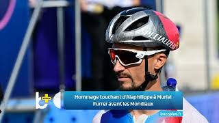 Hommage touchant dAlaphilippe à Muriel Furrer avant les Mondiaux [upl. by Doraj473]