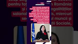 Primul anunț al ministrului Muncii după ce în România a fost adoptat oficial salariul minim european [upl. by Hannej]