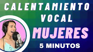 CALENAMIENTO VOCAL de 5 minutos MUJERES Ejercicios de vocalización para cantar BIEN Natalia Bliss [upl. by Cort]