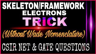 Trick  Skeleton Electrons Framework Electrons in Boranes amp Carboranes  Csir Net Gate chemistry [upl. by Kiyohara841]