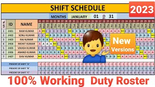 How to create duty roster in excel How to create Shift Schedule shiftschedule dutyroster excel [upl. by Kalam]