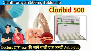 clarithromycin 500 mg in hindi clarithromycin 500 mg tablet uses in hindi  claribid 500 mg tablet [upl. by Crescantia]