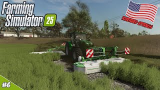 EERSTE KEER GRAS MAAIEN IN FS 25 Farming Simulator 25 RiverBed Springs 6 [upl. by Srevart]