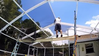 DIY The Easy Way to Rescreen a Pool Enclosure [upl. by Ottie]