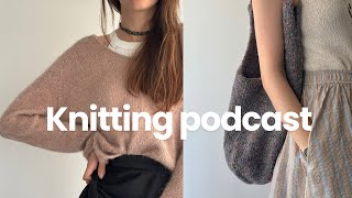 Knitting Podcast Ep 10  Cumulus Blouse Terrazzo Bag Atlantis Top Dianthus Top and more [upl. by Adalie770]