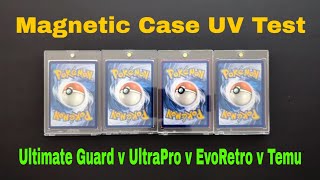 Magnetic Case UV Test Ultra pro v Ultimate Guard v EvoRetro v Temu [upl. by Atnaloj]